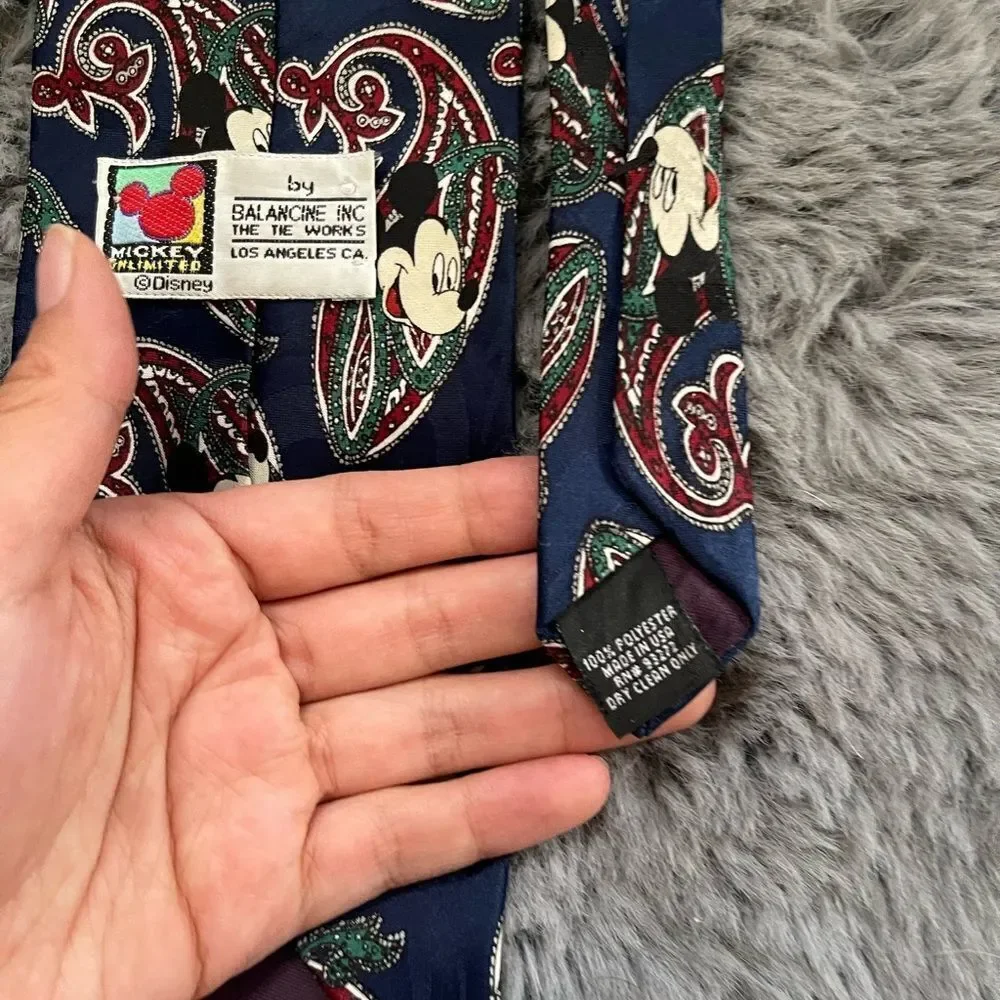 Vintage Mickey Mouse paisley tie‎